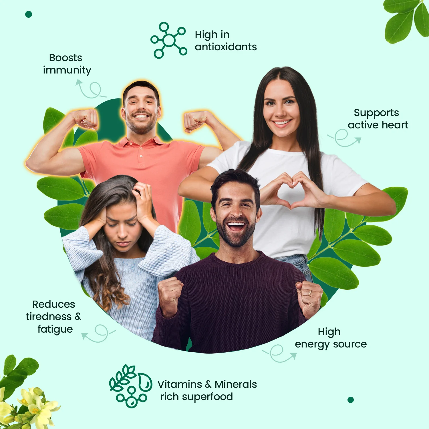 Organically Certified Moringa Tablet for High Energy, Detoxification and overall wellness for Men and Women - Image 3