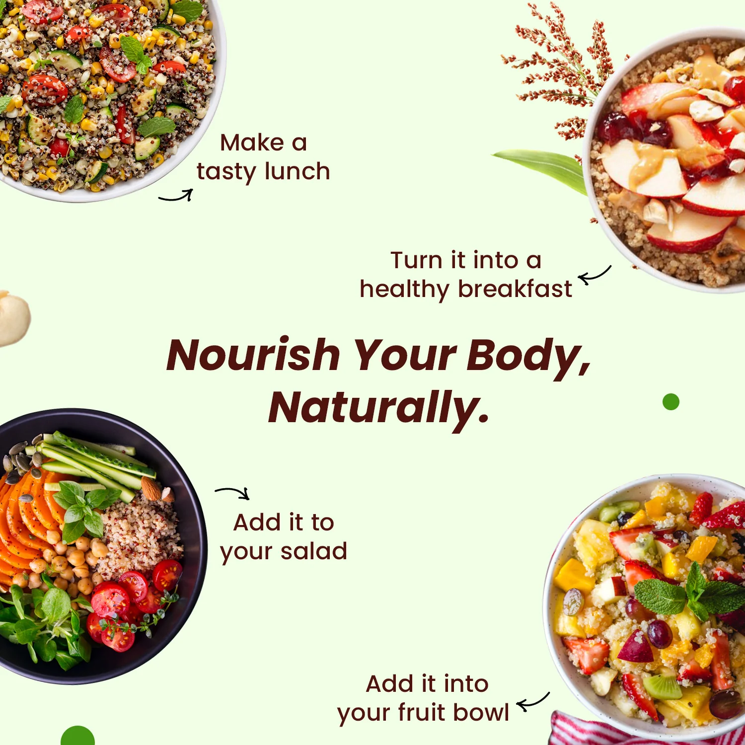 Raw Unroasted White Quinoa Seeds Rich in Protein, Iron, Fiber and Gluten Free Helps in cholesterol levels, weight loss and strong Bones - Image 4
